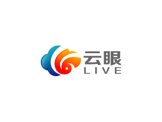 周金進的云眼live高科技logologo設(shè)計