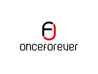 周金進的英文：onceforever  +中文：萬姿艾唯logo設(shè)計