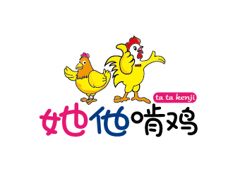 趙軍的她他啃雞 卡通logo設(shè)計(jì)logo設(shè)計(jì)