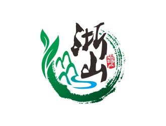 農(nóng)特產(chǎn)山水元素logologo設(shè)計