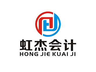 勞志飛的虹杰會計logo設計