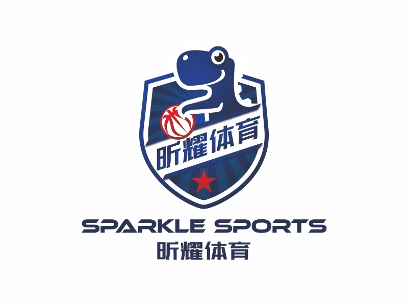 陳國偉的昕耀體育，副標(biāo)題：SPARKLE SPORTSlogo設(shè)計(jì)