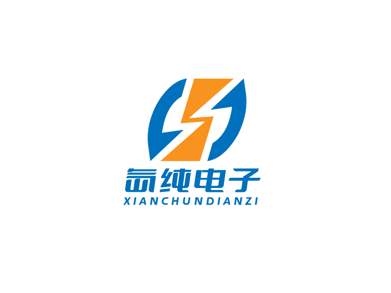 李寧的江蘇氙純電子材料有限公司logo設(shè)計